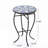 Outdoor Round Tile Tabletop Side Table with Metal Frame