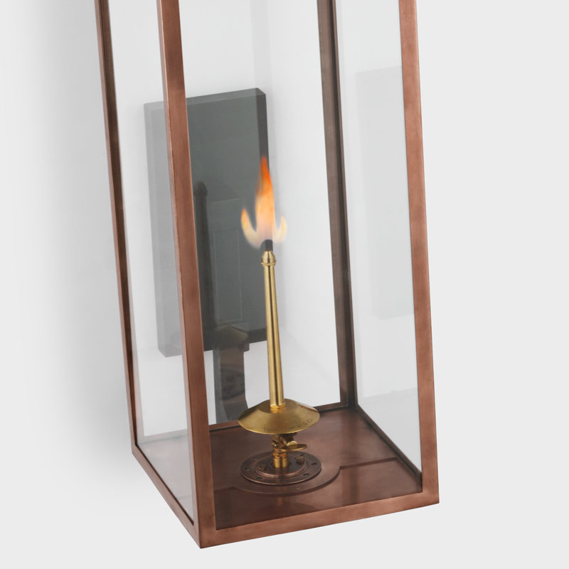 Fresno Gas 1 - Light Outdoor Wall Lantern, 30.5" H x 9" W x 12.25" D