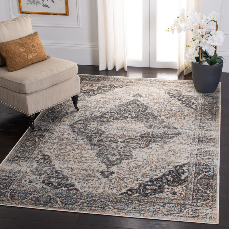 Finnerty Oriental Viscose Area Rug, Rectangle 160 x 231cm
