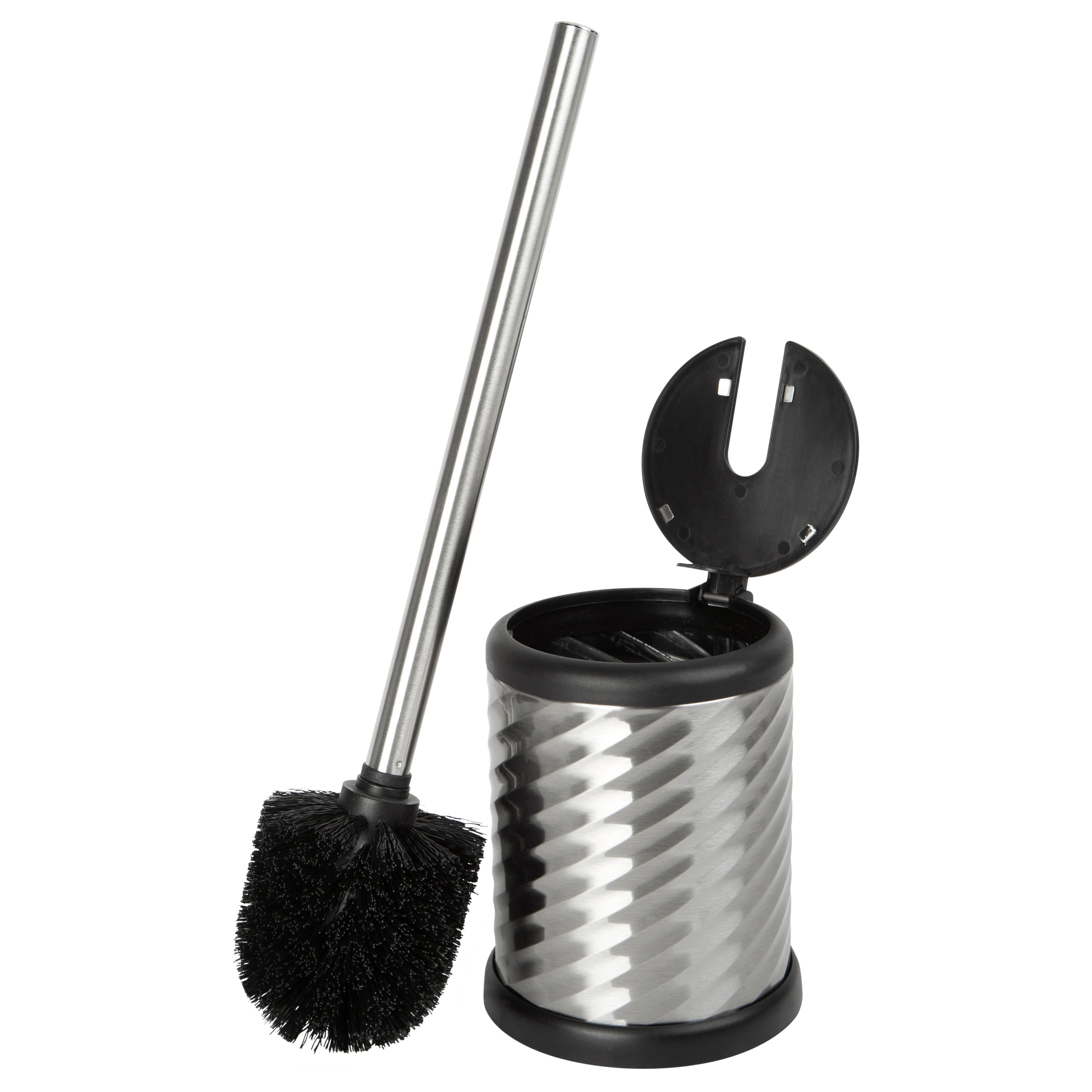 Bath Bliss Self Closing Lid Toilet Brush and Holder 2 Pack Replacement ...