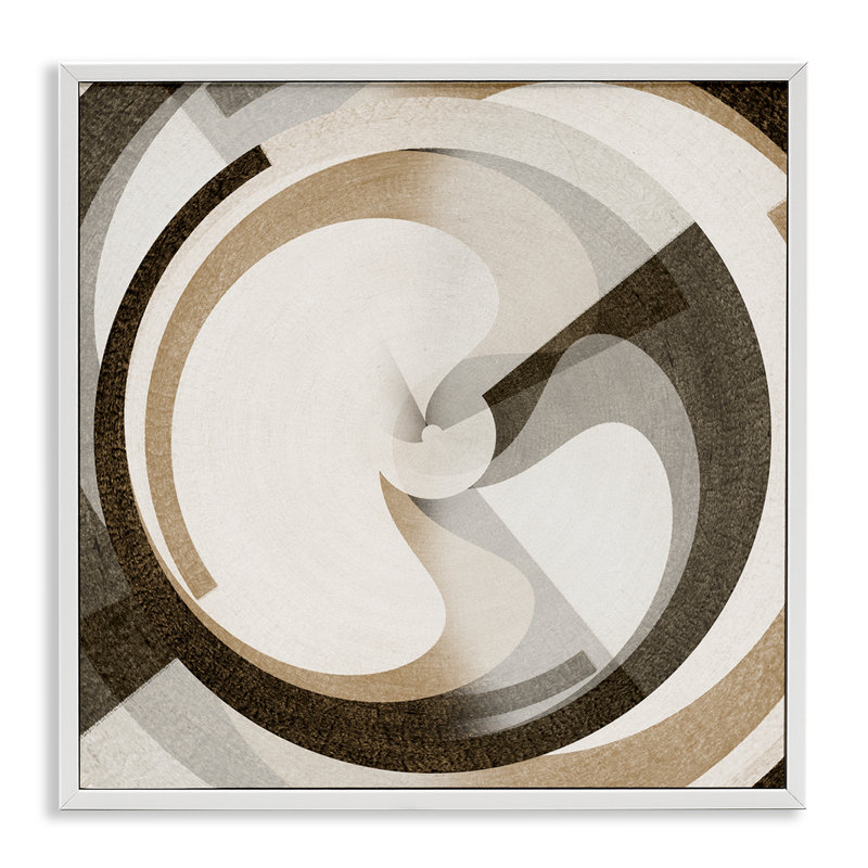 «Vortex» par Noah Bay, Estampe numérique encadrée blanc bord de mer, H 12 po x l 12 po
