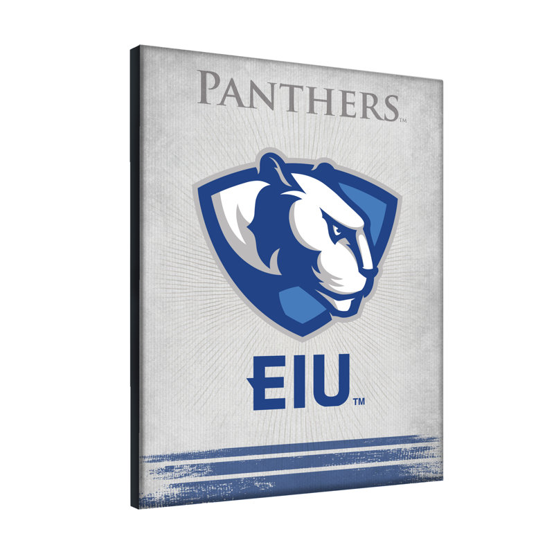 NCAA - Impression sur toile tendue, H 15 po x l 20 po x P 1 po, Panthers de l'Université Eastern Illinois