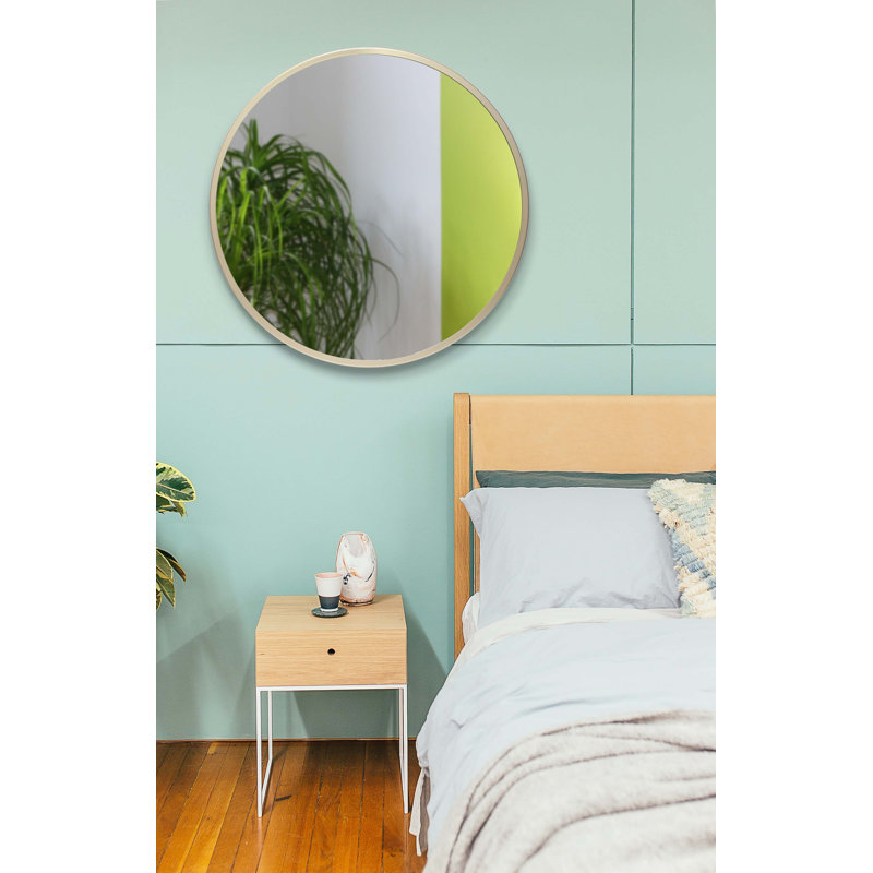 Miroir mural Abdera, 23,5 po x 23,5 po, Or