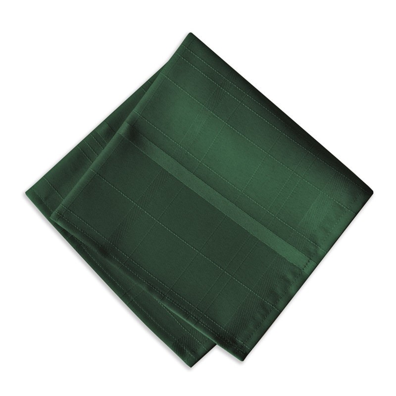 Ramiro Polyester Plaid Square Napkin, Holly Green