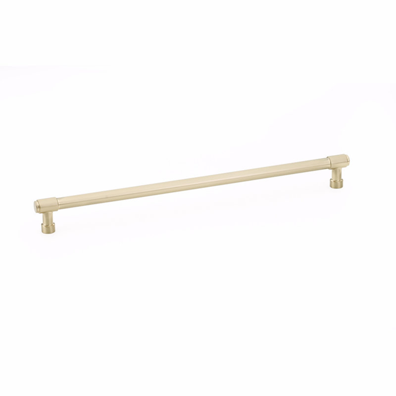 Emtek Jasper Bar Cabinet Pull, 12" Center To Center, Satin Brass