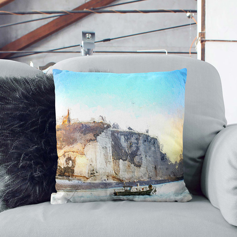 Square Cushion, Black, 55cm H x 55cm W x 20cm D