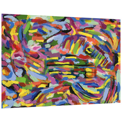 "Rules Of The Rainbow II", impression sur panneau en verre trempé flottant sans cadre