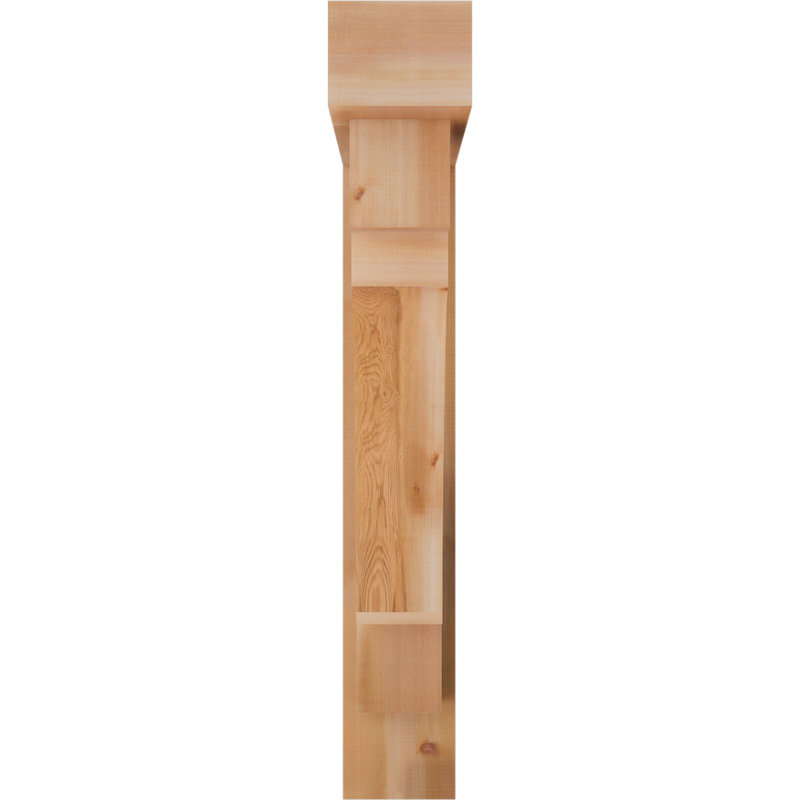 Support Merced Block avec support décalé, 48 x 42, Cèdre rouge occidental de l 7 1/2 po (lisse)