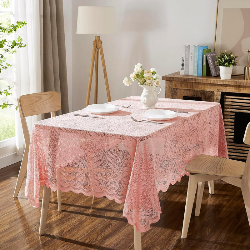 Denese Dining Linens, 72" x 54", Blush Pink
