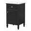 Meuble-lavabo de salle de bain avec lavabo, tablette réglable et tiroir inclinable-993786028