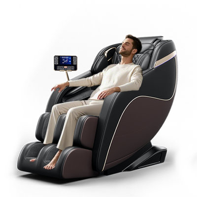 "Luxury Meets Technology! Zero Gravity Massage Chair With SL-Track, Shiatsu, Heated Back & Calves, Foot Rollers, Built-In Speakers & Smart LCD Control – Elevate Your Home Or Office Comfort!"