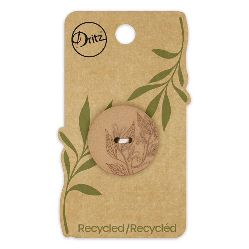 Bouton floral rond en chanvre recyclé Dritz
