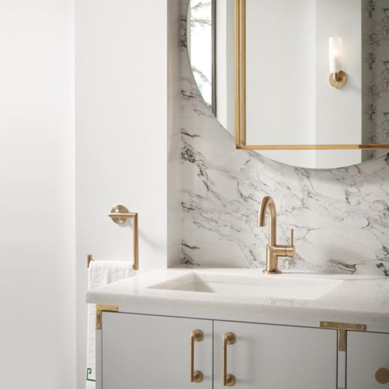 Odin® Single Hole Bathroom Faucet, Luxe Gold, 1.2 GPM