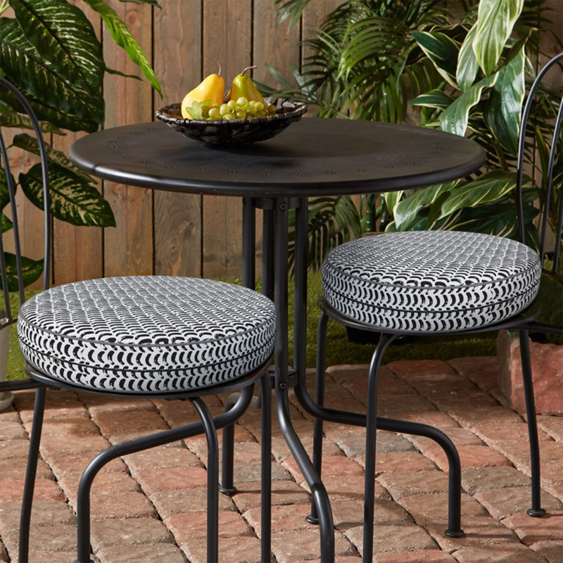 Decorative Indoor Outdoor Waterproof Round Cushion Cover, Patio UV Resistant Seat Cushion Cover, 12.7cm H x 68.6cm W