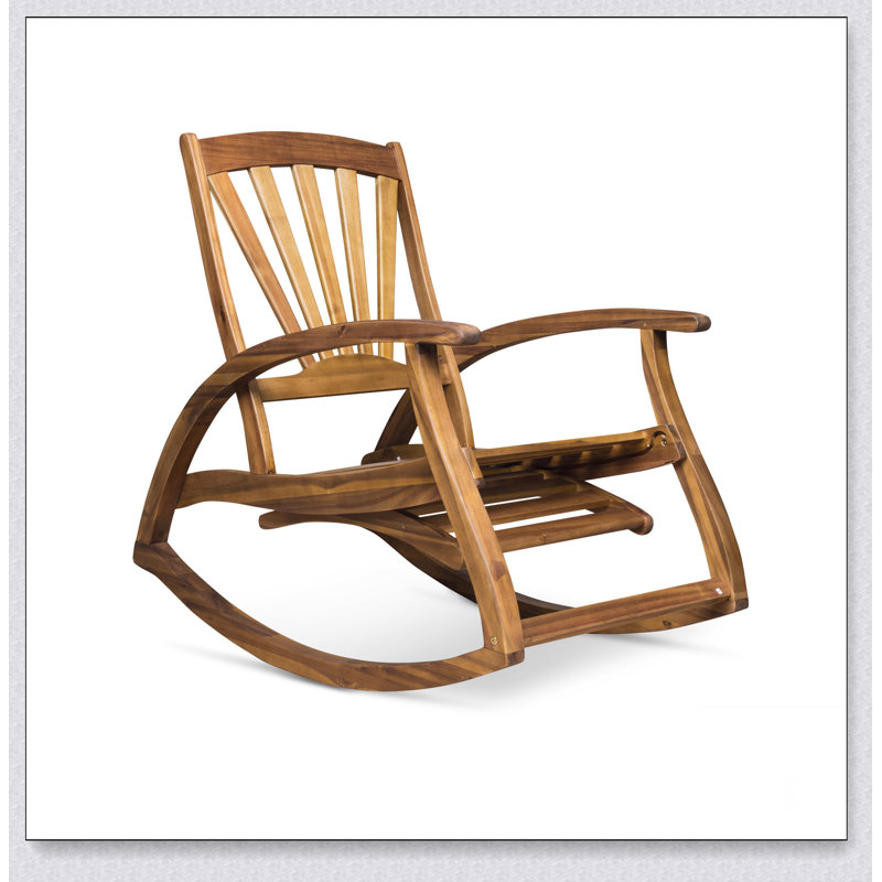 Chaise à bascule inclinable, Teck