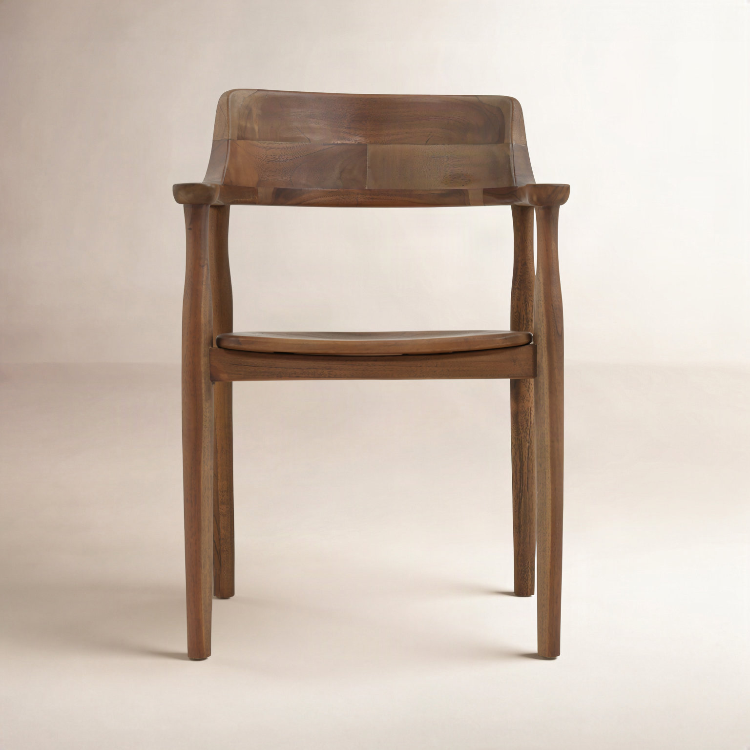 Delevan Teak Dining Chair, Brown
