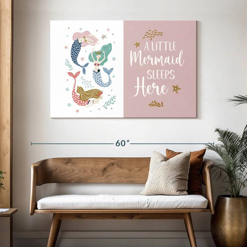 La petite sirène d'Ashelle dort ici, H 32 po x l 48 po