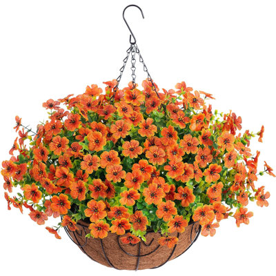 Panier de fleurs artificielles artificielles pour l'été