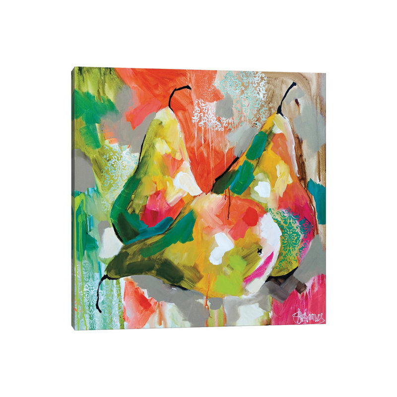 Sunlit Pears by Amanda J. Brooks - Wrapped Canvas Painting, 93.98 cm H x 93.98 cm W x 3.175 cm D