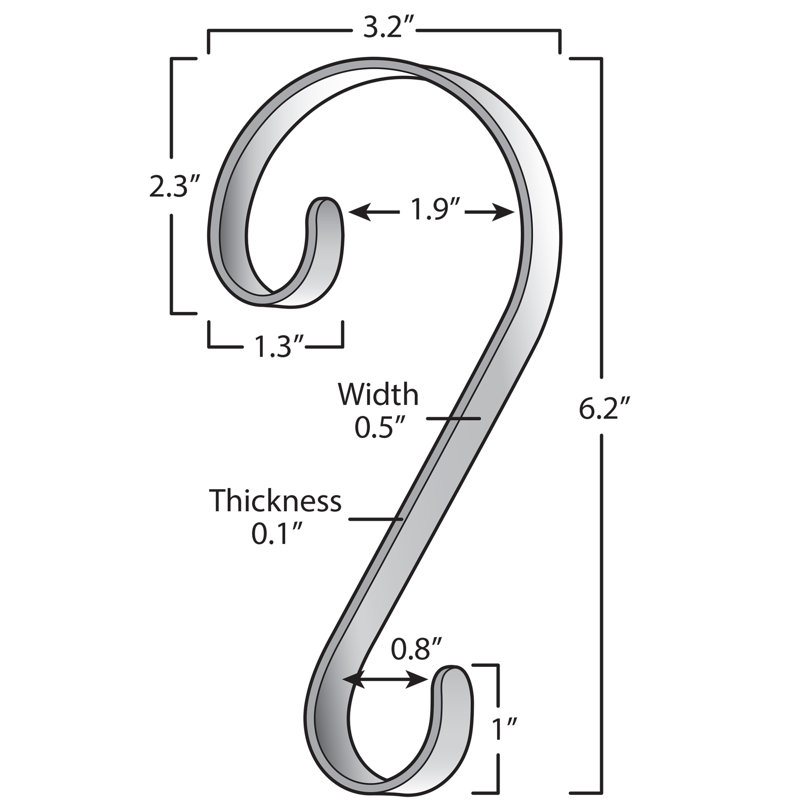 Porte-chaussette à volutes Scrolls, Noir mat