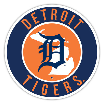 Detroit Tigers Bright Line - 16" Circle With State