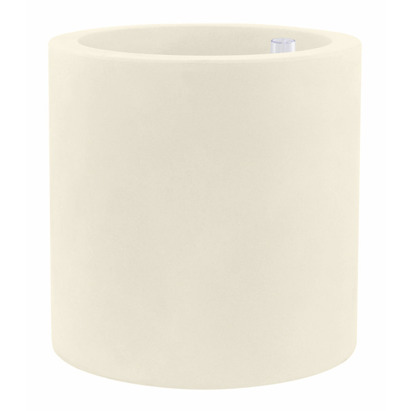 Cilindro Resin Pot Planter, Ecru, 19.75" H x 19.75" W x 19.75" D