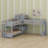 Functional L-Layout Bunk Bed with Built-In Desk, Utility Drawers, and Convenient USB & Electrical Ports-1032454310
