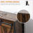 Sideboard, Industrial Farmhouse Buffet with Sliding Barn Doors, 3 Drawers &amp; Adjustable Shelves, Rustic Brown | Particle Board Panels | Steel Frame
