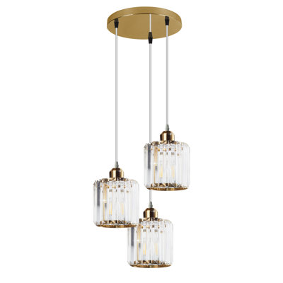 3 - Light Gold Geometric Pendant