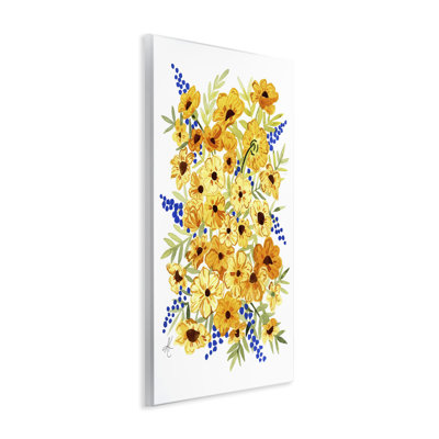 "Golden Cosmos Flowers", art mural par Alexandria Gilbert Kincaid