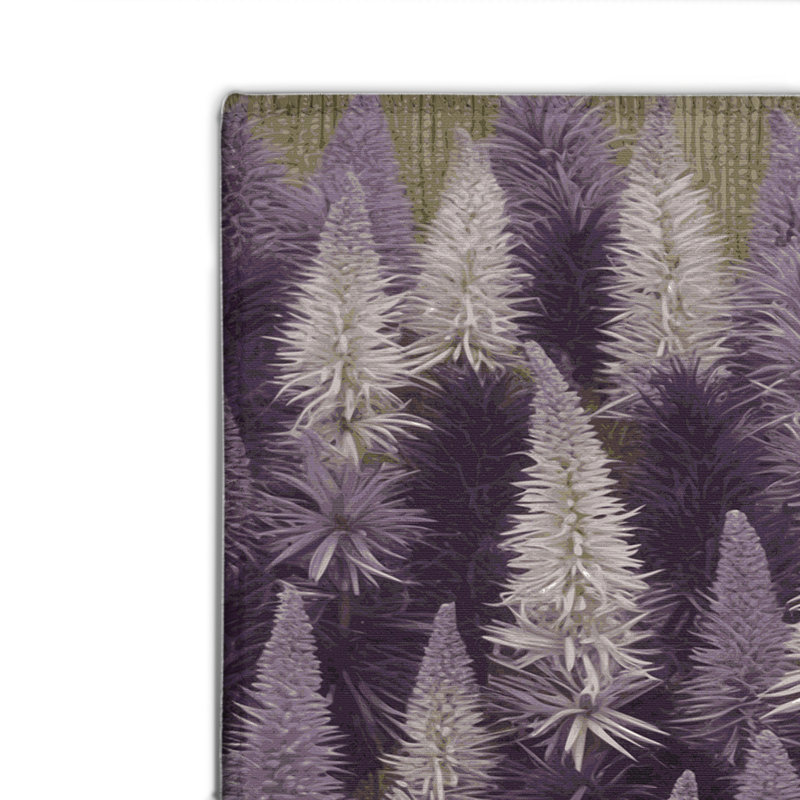 Botanical Purple Indoor and Outdoor Area Rug, Rectangle 2' x 3'