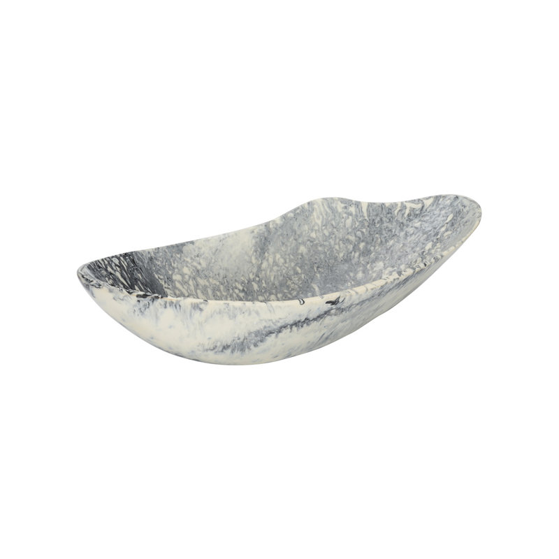Bucolic Decorative Bowl, 4.25" H x 16" W x 6.75" D, Pink
