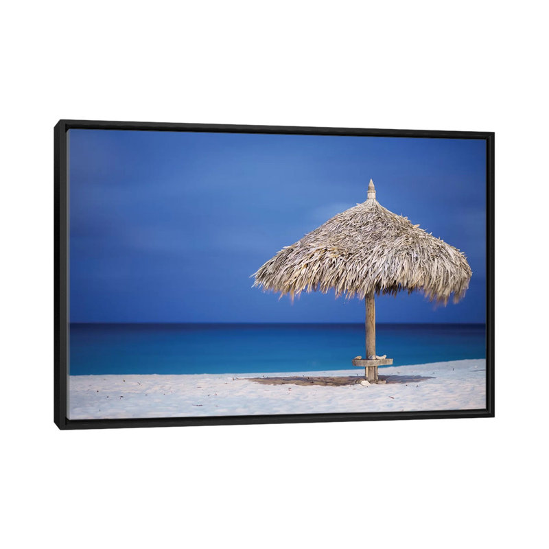 «Aruba» par Mark Paulda, impression sur toile, H 18 po x l 26 po x P 1,5 po, Toile avec cadre noir, Pas de tapis