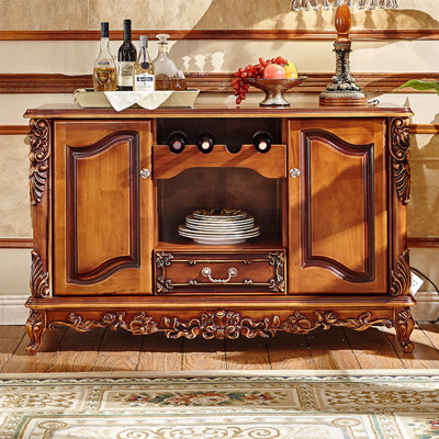 Armoire de rangement européenne en bois massif