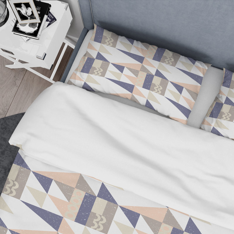 Ensemble de housse de couette rétro X Mid-Century, Twin Duvet Cover + 2 Shams