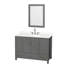 Sheffield 48" Freestanding Single Bathroom Vanity with Quartz Top with 24" Mirror-375222783-375246622-463565155