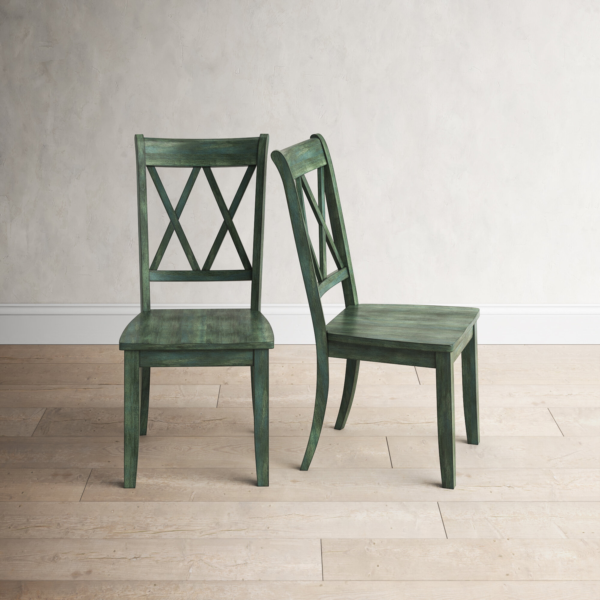 Natural Ash Wood Cross-Back Commercial Chair