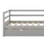 Lit de jour simple avec couchette - Structure et tête de lit en bois de pin-1354856863