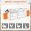Grand poulailler en métal, enclos imperméable pour la cour de 10 pi x 40 po, cloche portative pour poulet, lapin, canard