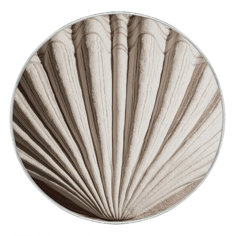  Tapis bord de mer lavable, Rond 6 pi