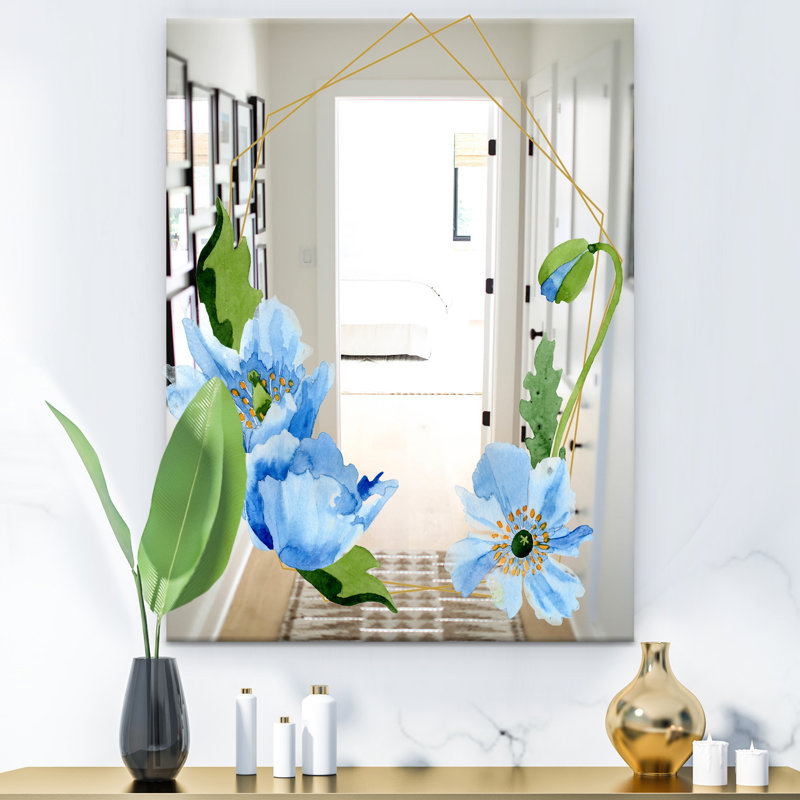 Miroir décoratif efflorescent, H 32 po x l 24 po