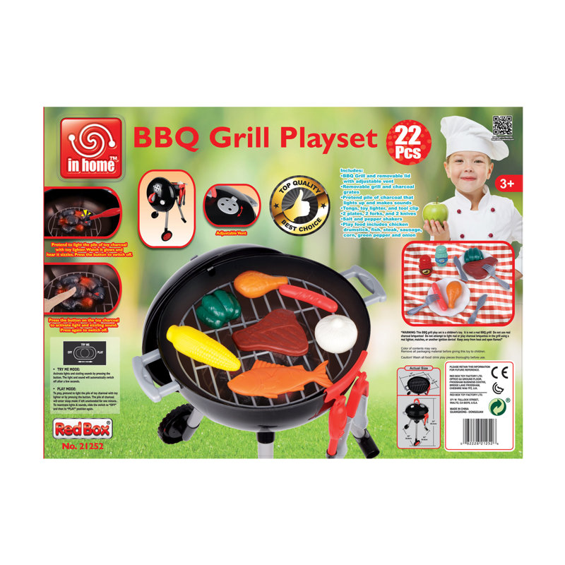 Barbeque Grill Play Food Set