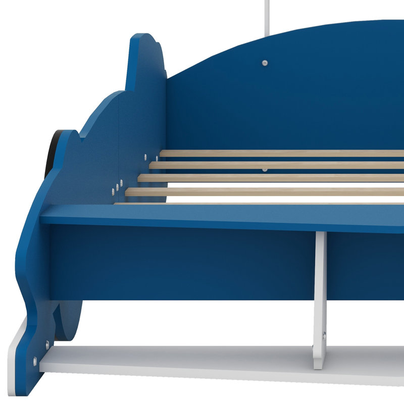 Lit plateforme avec roulettes Race, Bleu