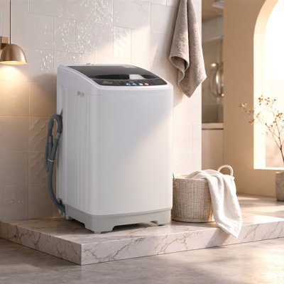 Machine à laver compacte 2 en 1 avec essoreuse - capacité de 17,8 lb avec panneau de commande intelligent