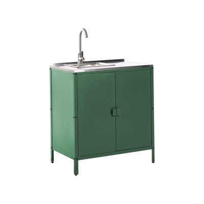 Outdoor Kitchen Cabinet with Sink VILAMA Green