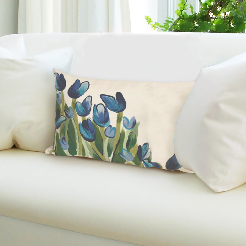 Coussin lombaire à tulipes allover