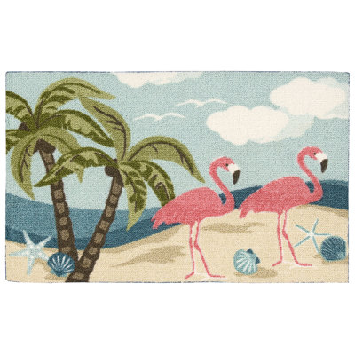 Tapis aqua « Flamants à la plage » Ines