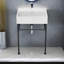 Lavabo de salle de bain console rectangulaire de 29,7 po APRESSHUI-94610247