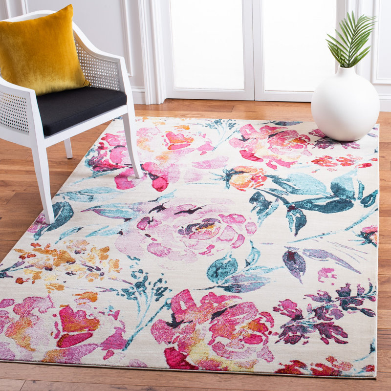 Lillian 300 Performance Floral Rug, Rectangle 9' x 12'