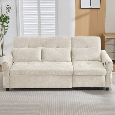 Canapé-lit convertible 2 en 82 de 82 po avec fauteuil inclinable réversible et canapé 3 places pour le salon